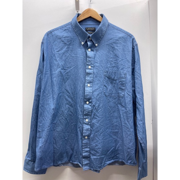Lauren Ralph Lauren Other - Lauren Ralph Lauren Black Label 2XL Soft Washed Stretch Denim Button Down Shirt